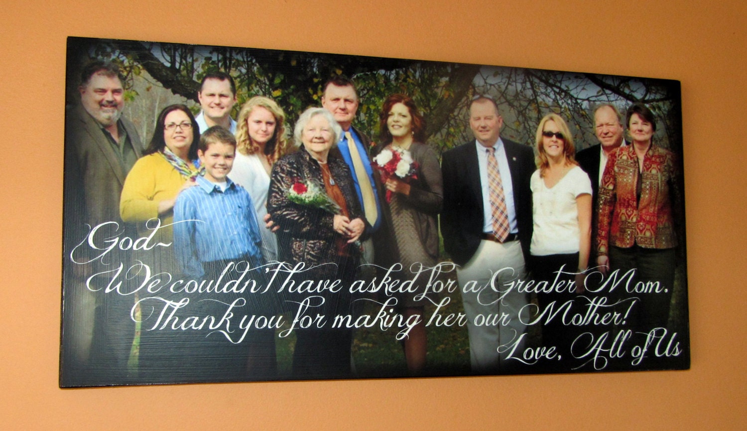 Father's Day Personalized PHoTO Giclee MoUNTED prints- custom made to order with your saying and photo- 10" x 20"