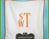 Large Font Monogrammed Euro Sham Pillow Cover - 24 x 24 square