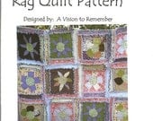 Clearance Sale 50% Off PATTERN, Rag Quilt, Flower Applique, My Garden, MAILED