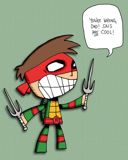 Sais Are Cool Illustration Ninja Turtle Art Print