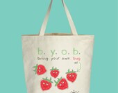 Recycled cotton canvas fruit or vegetable tote