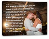 Personalized Gift Your photo on canvas word art on Photograph Personalized Custom Art Canvas Wedding 18X24