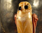 Lampwork Owl Handmade bead - Spirit of Desert Spring