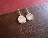 Rustic Petal Earrings in Sterling Silver - Detailed Sterling Silver Hydrangea Petal Earrings Dainty Everyday Earrings