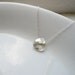 Simple Silver Crystal Necklace - Silver Shade Swarovski Crystal and Sterling Silver