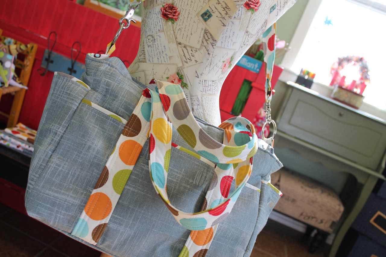 Diaper Bag with Changing Pad and Diaper Clutch Custom Made to Order