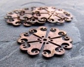 Sale-See Store Announcement-Vintage Stamping-Vintage Flower Stamping-Vintage Metal Flower-Vintage Copper Plated Steel Flower Stampings-4