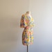 Vintage Silk Impressionist Print Minidress.