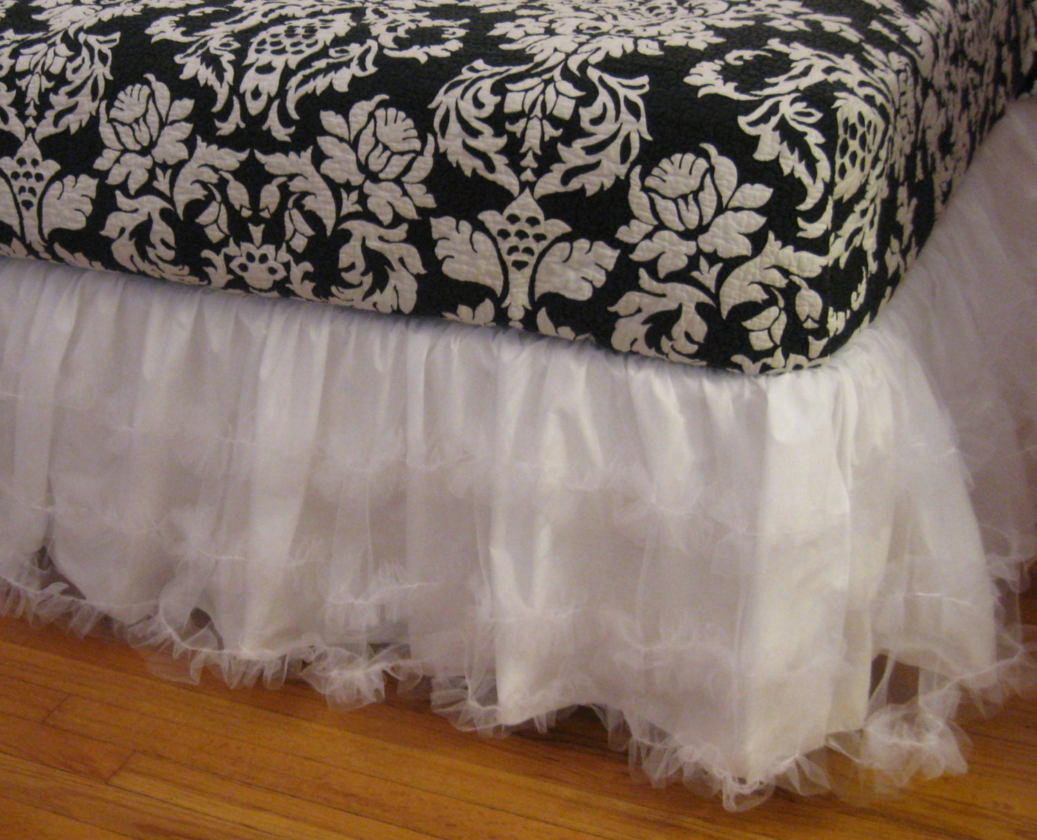 Full Size Layered Ruffle Tulle bedskirt - Choose Your Color