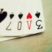 Still life photography, playing cards, relationship print, hearts, love - 8x8 photograph