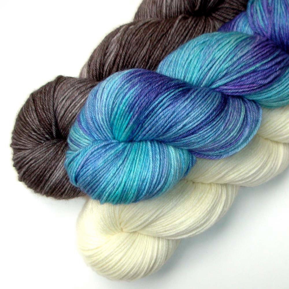 MCN 430 Fingering Yarn Set FREE SHIP - Arctic Triplet 3 skeins