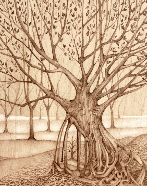 safe keeping - tree art print