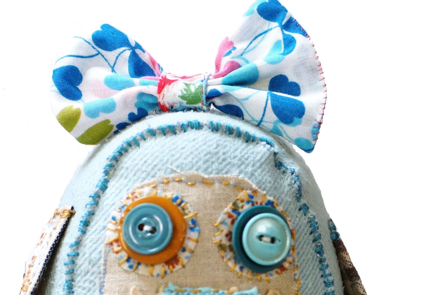 1983 - a Softie Keepsake made from a vintage teatowel and Australian native birds