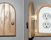 Fairy Door, Faerie Door, Gnome doors, Elf Doors, Hobbit Doors outlet/wall plug cover.