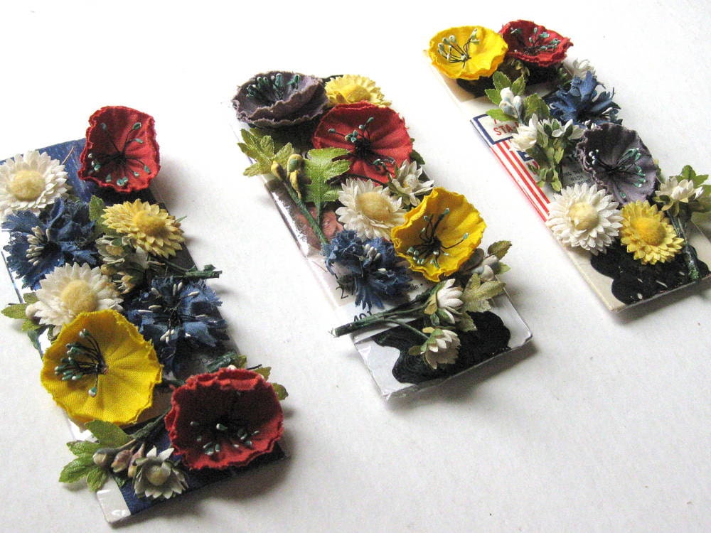 Reserved for Cheryl - Vintage Spring Flowers Assortment, 2 Bunches