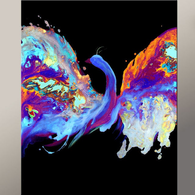 Abstract Art Print  - Matted 11x14 Contemporary Modern Wall Art Prints by Destiny Womack - dWo - Fly Away