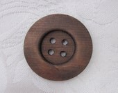 Large Dark Wooden Button