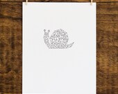 Geo Snail-  Original 8x10 Drawing