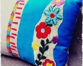 Romantic Velvet Collage Pillow