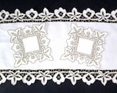 Vintage Table Runner Set with Doilies Cutwork and Embroidery
