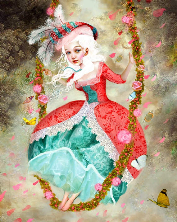 8X10 Marie Antoinette - Marie in my fancy - Meluseena art print