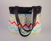 Leather and Fabric Summer Shoulder Bag - the Leather Swing Bag
