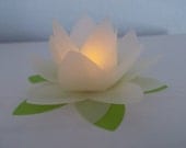 Cream Lotus Flower Table Luminary - Wedding Favor - Garden Party Decor