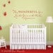 How Wonderful life is now that You're in the World - Vinyl Wall Decal nursery wall decor lettering art design