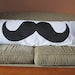 White Mustache Body Pillowcase