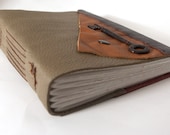 Wanderlust Leather Journal or Sketchbook (lg)  - Coffee Skeleton Key