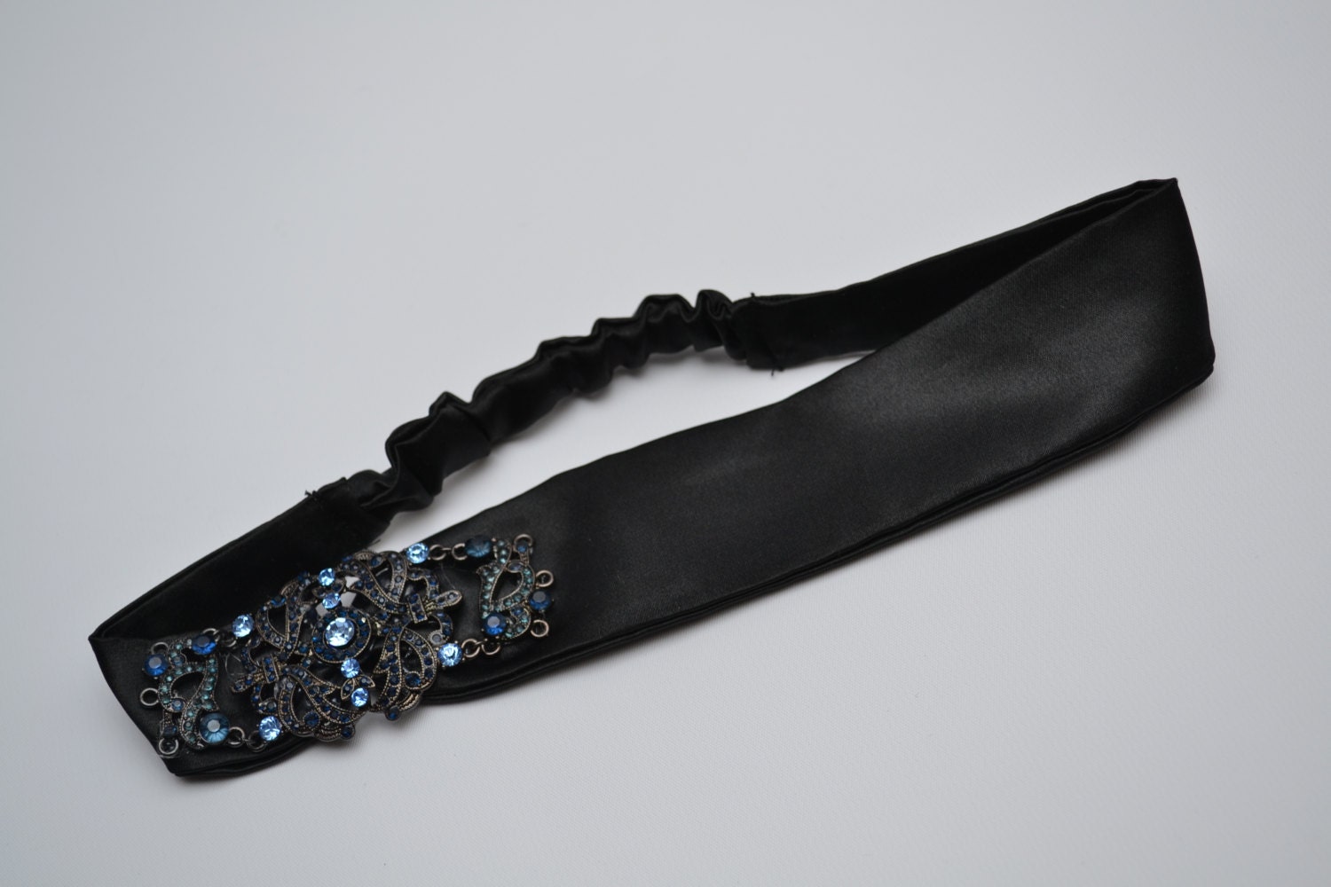 Blu Ivy Blue and Black Gem Party Headbands- Perfect for your Posh Princess-KIDS