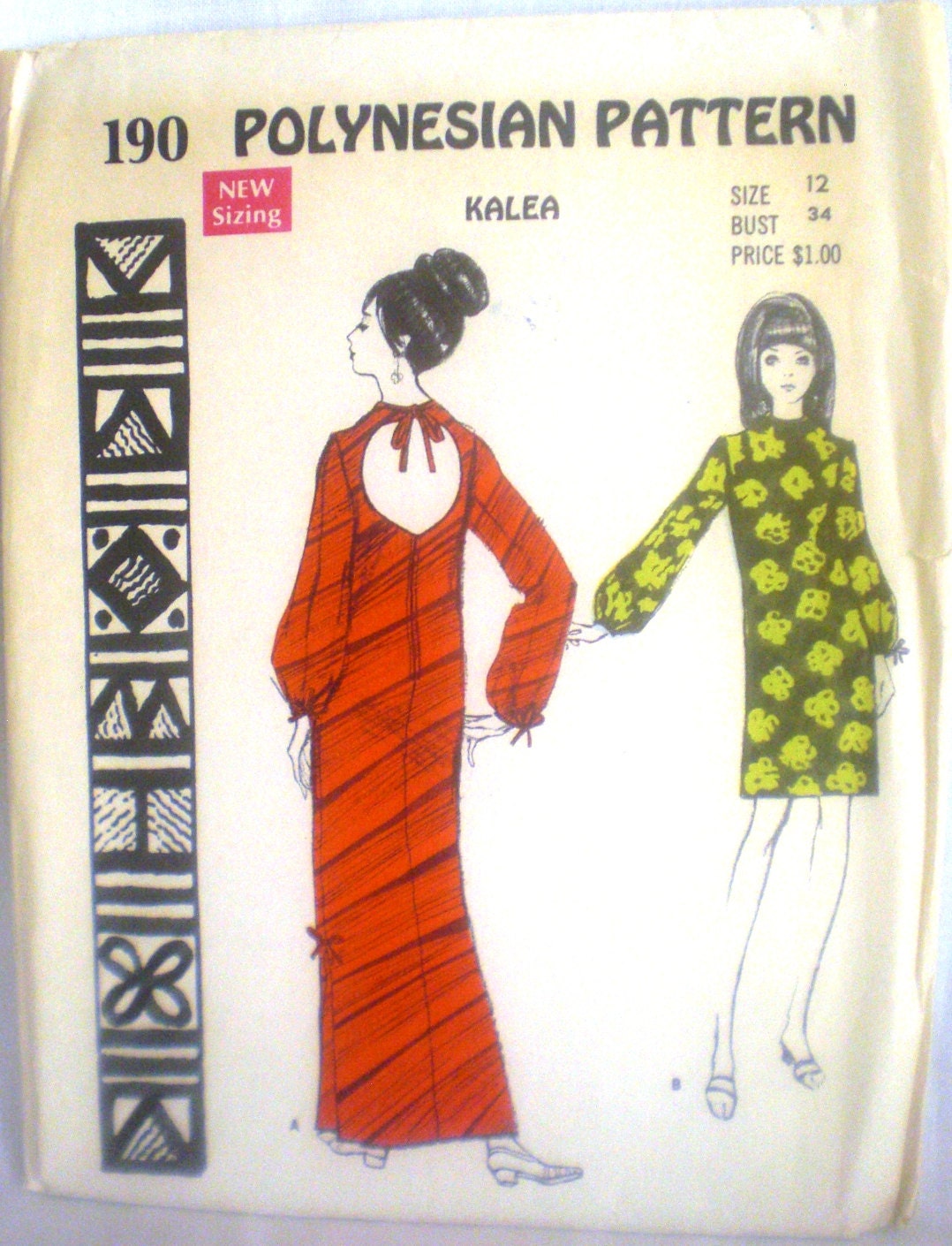 Polynesian Dress Pattern Kalea