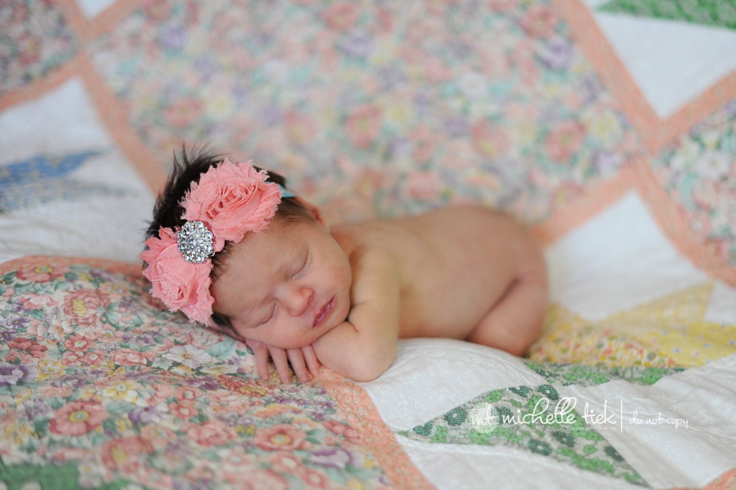 Baby Headbands..Baby Girls Headbands..Infant..Ivory Headbands..Shabby Chic..Flower headbands..aqua.coral headbands..vintage