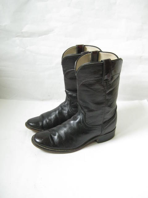 Vintage  Dark Burgundy Leather Roper Boots. Size 9