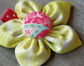 fabric flower hair clip