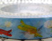 Japanese Deco Tape Airplanes Robot Ghost boo Dancing friends