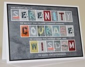 Serenity Prayer Inspirational Handmade Card