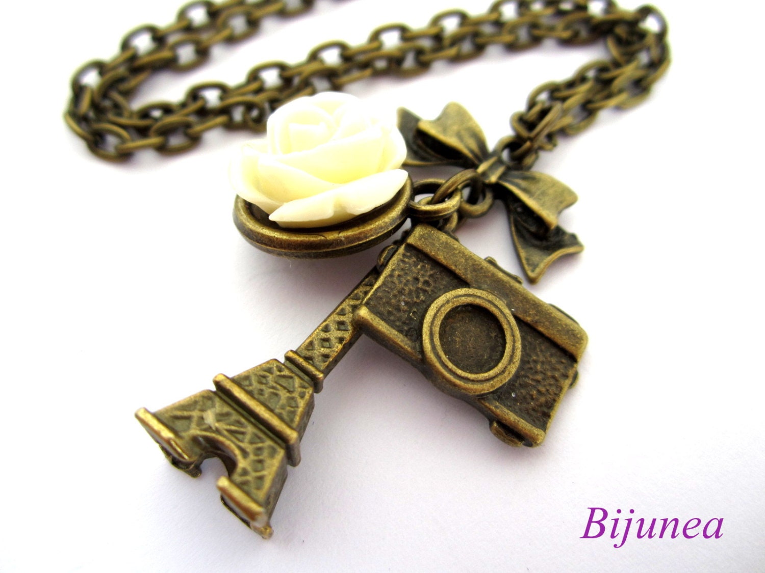 Eiffel tower necklace - Paris necklace - Love paris necklace - Eiffel tower necklace n527