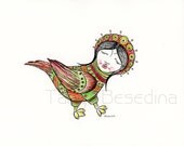 Ladybird Print from my original illustration 8x10 by Tanya Besedina color edition