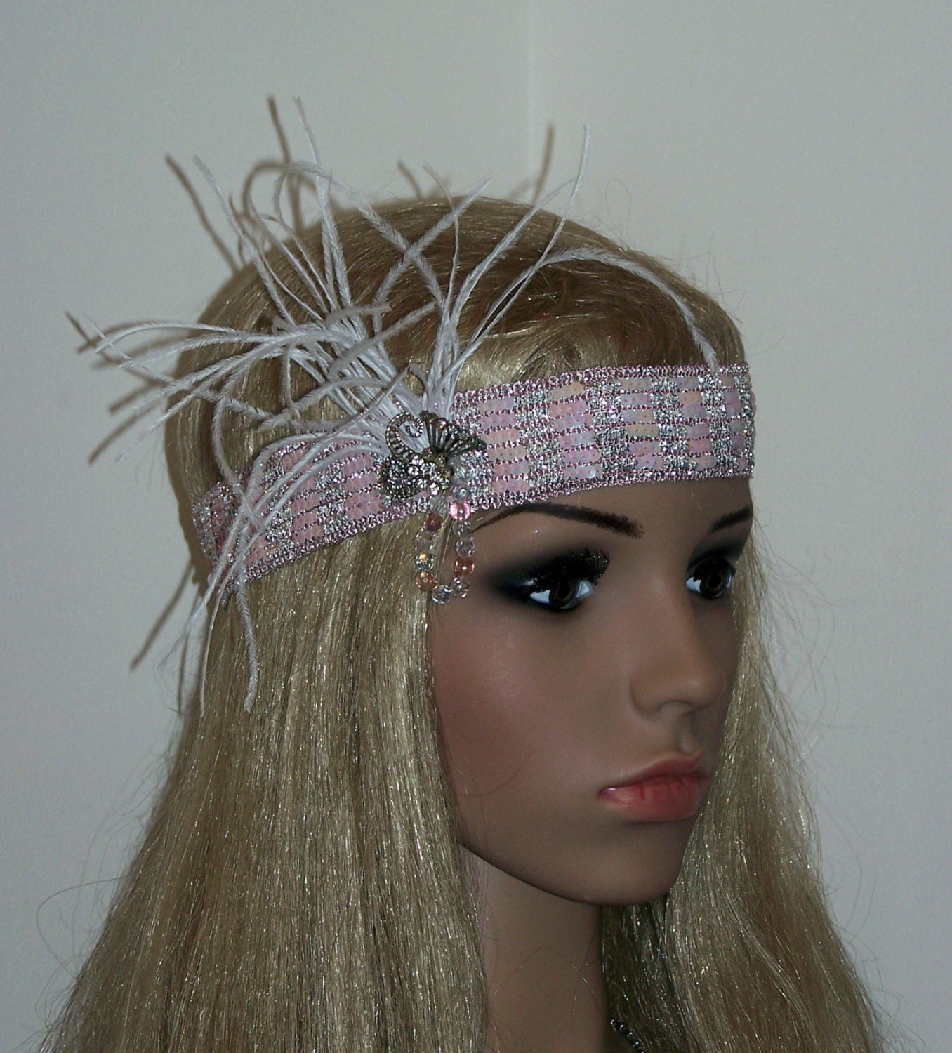 2013 EXCLUSIVE-Antique Great Gatsby-Authentic 20s Trim and Rhinestone Headpiece-CRBoggs Original Design