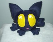 10" plush MOONPUFF solid color wolf plushie dog cute