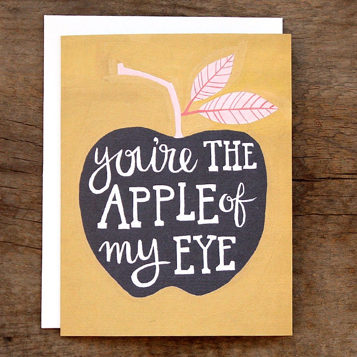 Apple of My Eye Illustrated Card