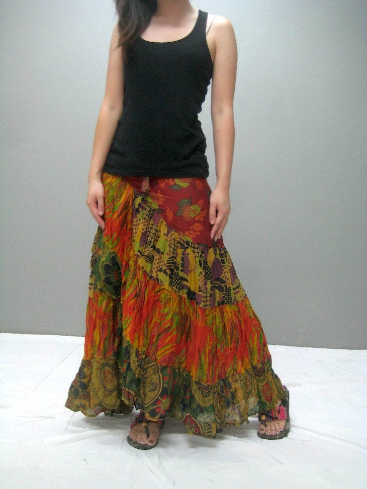 Tie dyed Mermaid Wrap Skirt (WD-200.3)