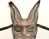 Rabbit Leather Mask freaky dark carnival Dia de los Muertos