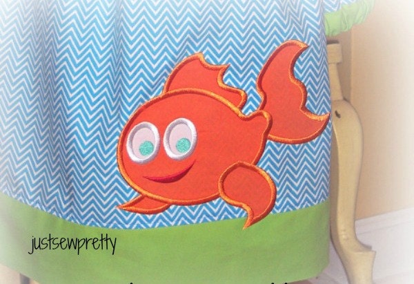 Little Fish Embroidery Applique Design