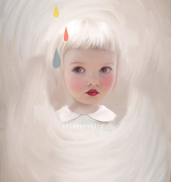 Little Drops - Digital Painting Art Print