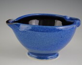 Blue Mixing Bowl with Spout and Handle