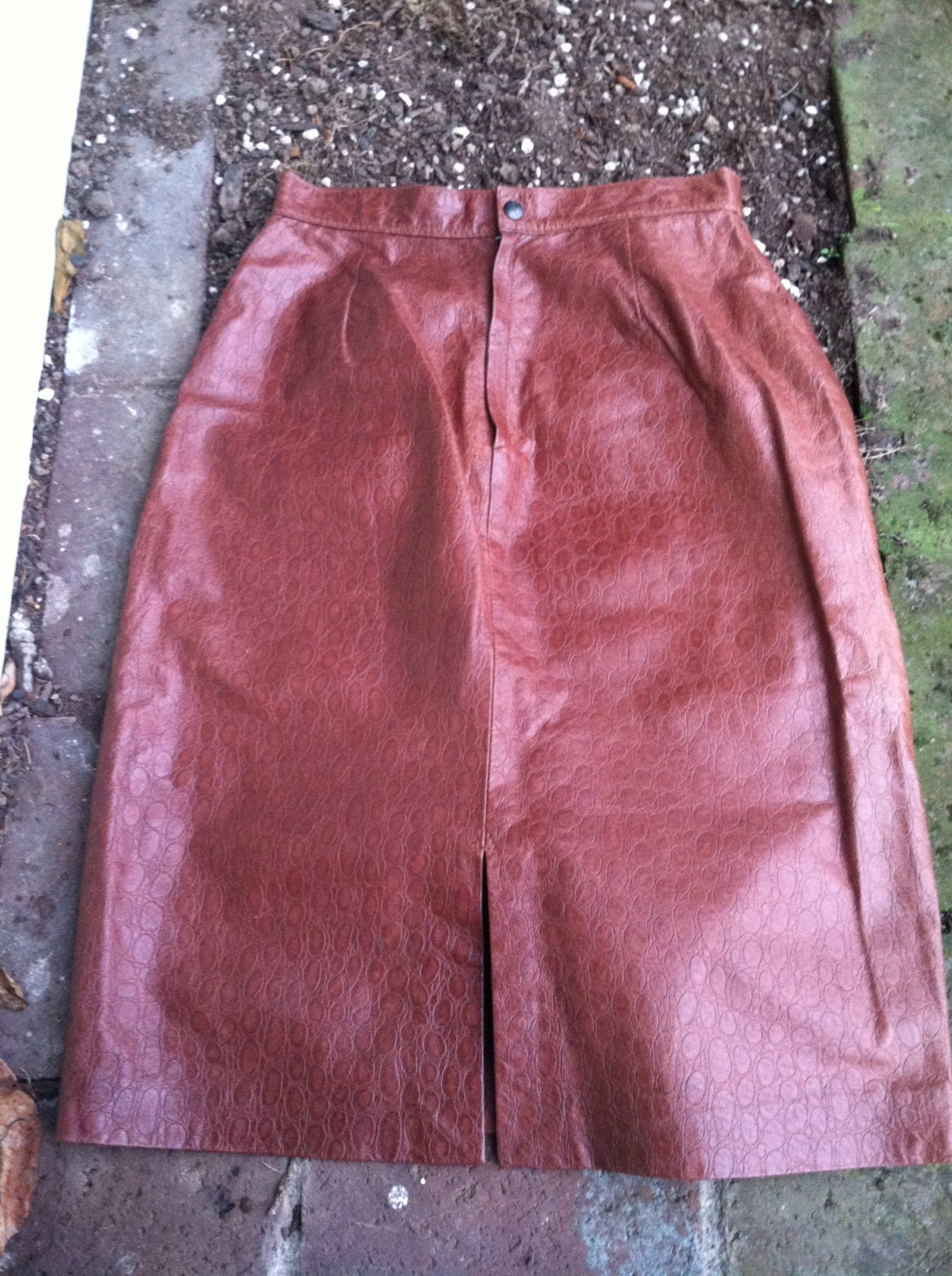 Sexy 70's Snake Skin Leather Skirt