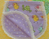 Spring Animal Baby Burp Pad is a darling handmade gift that will make you the hit of the baby shower
