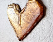 Antique Ceiling Tin Heart / Architectural Salvage Art